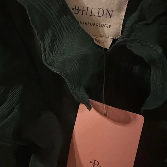 BHLDN Dark Green Ruffled Maxi Dress - Picture 5 of 7